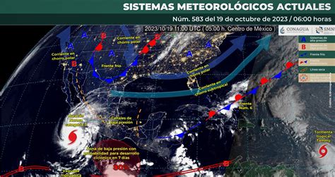 Cuál es el pronóstico del clima en México hoy 19 de octubre