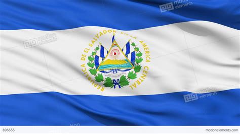 Waving National Flag Of El Salvador Stock Animation | 896655