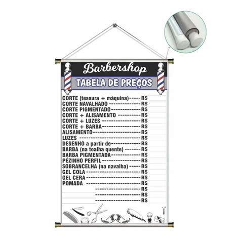 Banner Barbearia Tamanho 65x100cm Mod020 Elo7