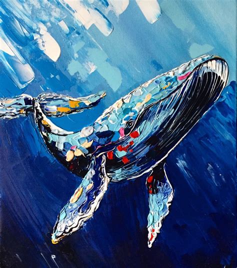 Happy Humpback Whale Painting Whale Art Oil Painting Artofit