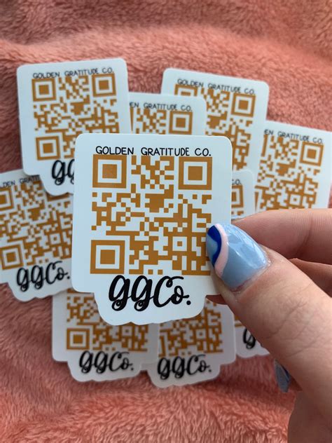 Custom QR code waterproof stickers wholesale small business | Etsy