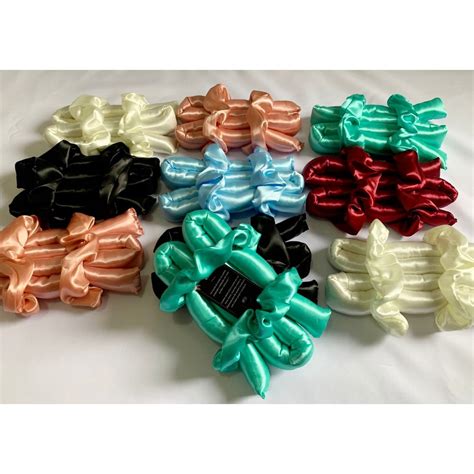 10 Unidades MODELADOR DE CACHOS EM CETIM SCRUNCHIES Shopee Brasil