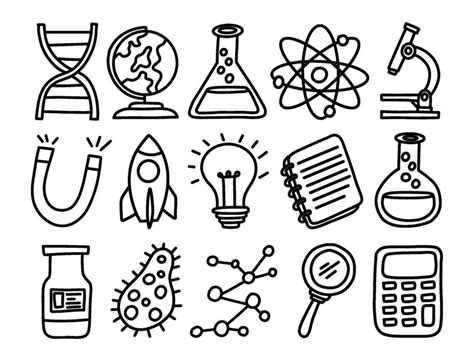 science black  white vector art icons  graphics