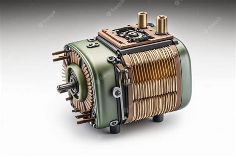 Premium Photo | Electric motor parts and structure isolated on white ...