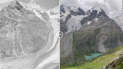 スイスの氷河が、1931～2016年に半減したことを示す比較写真が公開された Jp