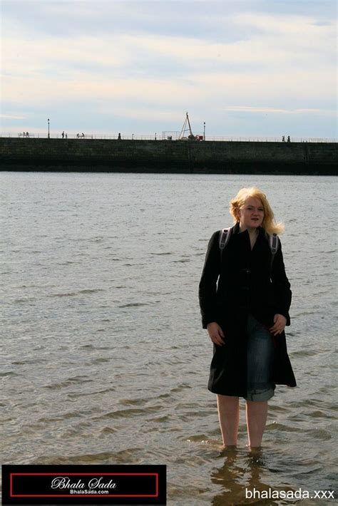 Solo Blonde Hottie Washing Her Feet In A River 15 Photos