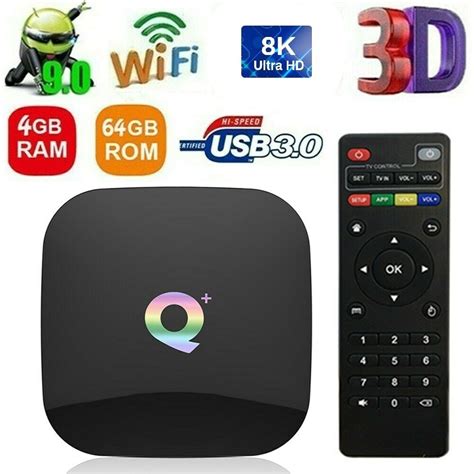 Mini PC Q Plus Smart TV Box 4Gb Ram 64Gb Rom 8K Android 9 EMAG Ro