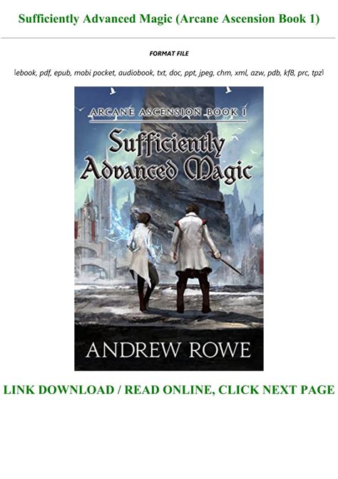 !P.D.F D.o.w.n.l.o.a.d Sufficiently Advanced Magic (Arcane Ascension