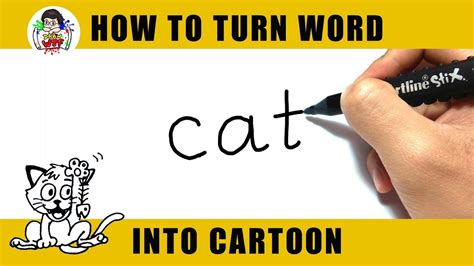 How To Draw A Cat Using The Word Cat Lets Turn Word Into Pictures