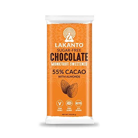 Amazon Lakanto Sugar Free Chocolate Bars Dark Cacao Keto