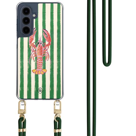 Samsung Galaxy A16 hoesje met groen koord - Kreeft - Casimoda.nl
