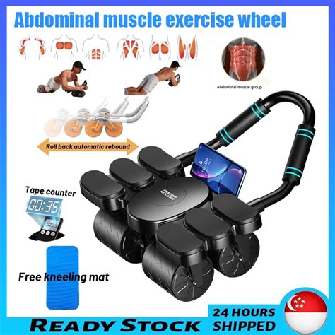 Ready Stcok Roller Abs Multi Functional Abdominal Wheel Automatic