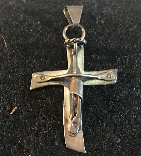 Vintage Taxco Sterling Silver Crucifix Pendant By EstimatedProfit On