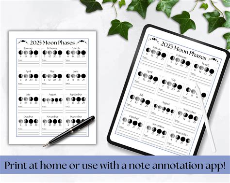 Moon Phase Calendar Printable Moon Phases Calendar Lunar Phase