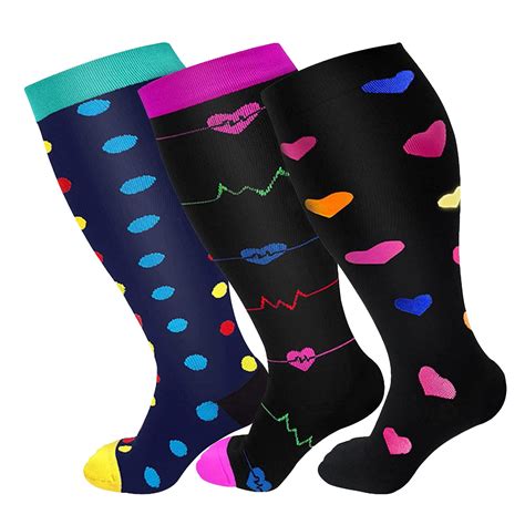 HAXMNOU Plus Size Pressure Socks High Elastic Socks Warm Socks For