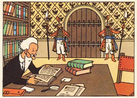 La salle des archives du château Kropow Le sceptre d Ottokar Tintin