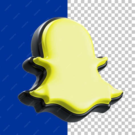 Premium Psd Snapchat Logo 3d Icon Render Image