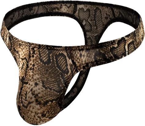 Malowinda Men S Ice Silk Thong Low Rise G String Bikini Briefs Underwear Black Xl At Amazon Men