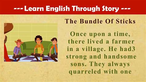 Learn English Through Story The Bundle Of Sticks Moral Stories