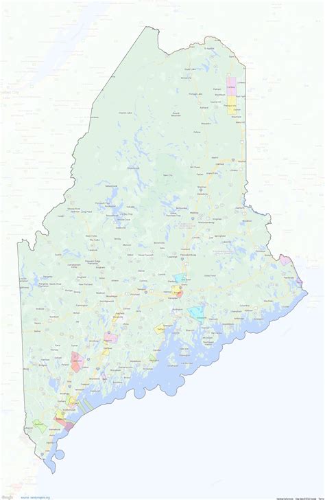 Maine City Limits – shown on Google Maps