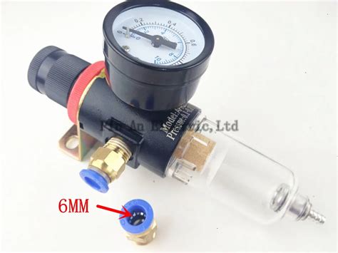 Afr2000 Air Pressure Regulator Water Separator Filter 6mm Quick Connector In Pneumatic Parts