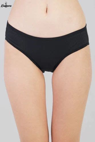 Plain Knoppers Bikini Cotton Black Panty Medium Size For Women At 205 Piece In New Delhi
