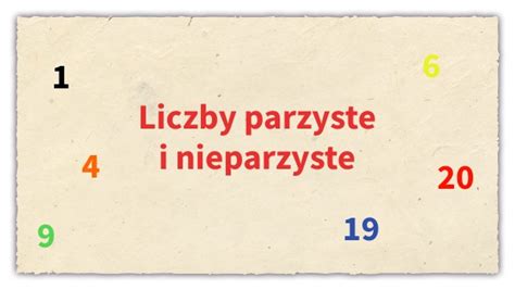 Liczby Parzyste I Nieparzyste