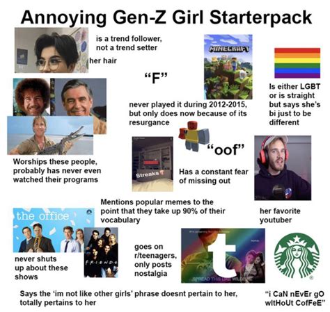 The Gen Z Girl Starterpack Starterpacks