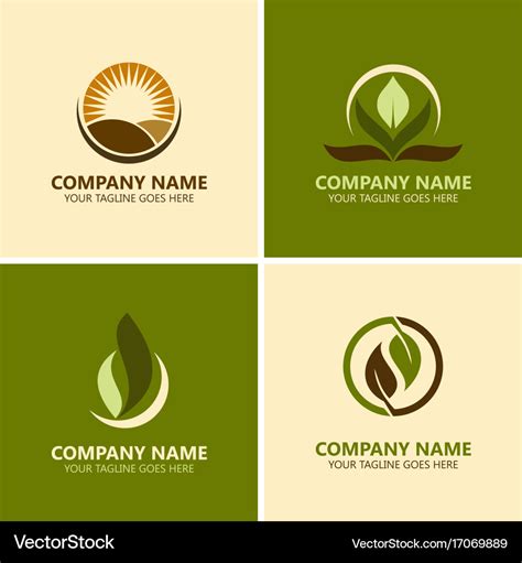 Ecology Environment Logos Royalty Free Vector Image