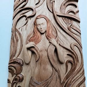 Naked Woodcarved Woman D Carved Wall Hanging Woodworking Panel Entryway Decor Wooden Wall