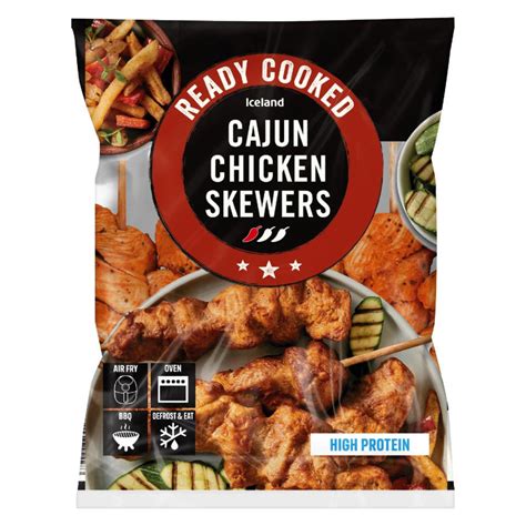 Iceland Ready Cooked Cajun Chicken Skewers G Chicken Iceland Foods