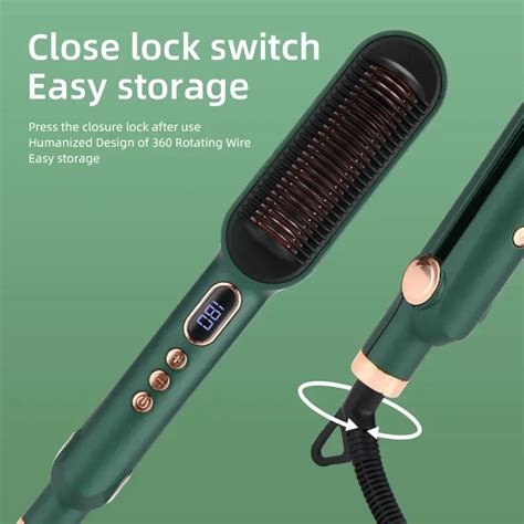 In Negative Ion Portable Hot Air Comb Flat Iron Dual Voltage Degree Anti Winding Power Cord