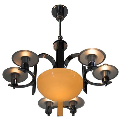 Large Art Deco Chandelier 1930s At 1stdibs