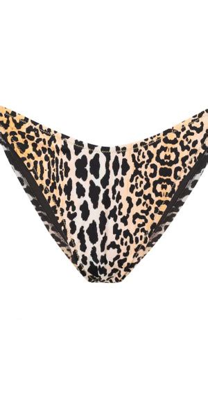 Reina Olga Penny Leopard Print Bikini Bottoms