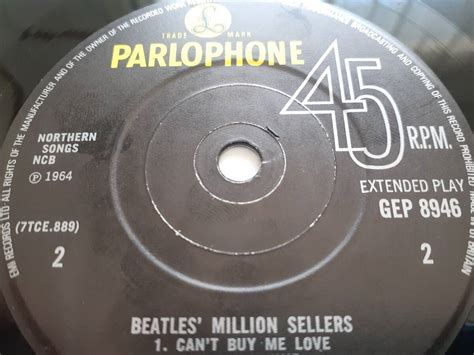 Yahooオークション Uk盤 7inch Epthe Beatles Million Sellersmo