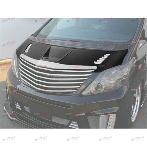 08 15 Alphard 20 Series AH20 SS Style Front Hood Carbon Fibre