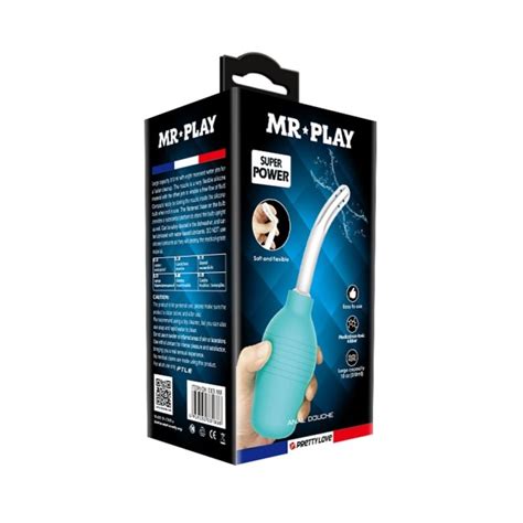 Силиконов анален душ с гъвкав накрайник Mr Play Anal Douche Blue