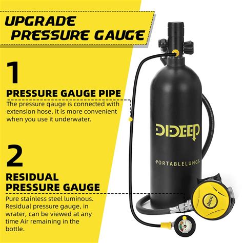 Dideep X5000 Pro 2л баллон для подводного плавания с кислородным ...