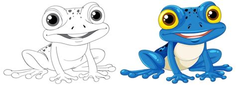 Premium Vector | Blue Frog Cartoon