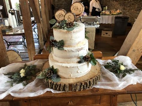 Partial Naked Wedding Cake