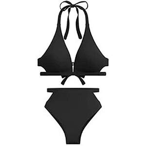 HHJO Costume Da Bagno A Vita Alta Donna Push Up Sexy Bikini Set Due Pezzi Donna Adulti Da Bagno