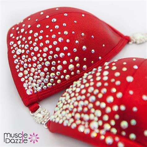 Affordable Red Bikini Competition Suit CB Etsy