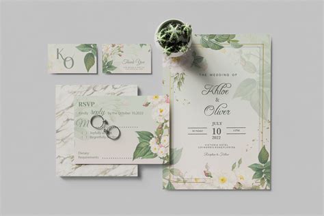 Wedding Invitation Stationery Mockup Design Cuts