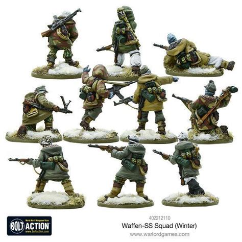 Bolt Action 402212110 Waffen Ss Squad Winter Wwii German Grenadiers Infantry Ebay