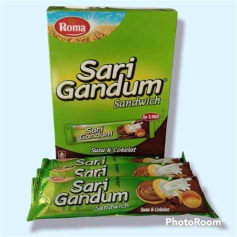 Jual ROMA SARI GANDUM SANDWICH COKLAT ISI 12 PCS Shopee Indonesia