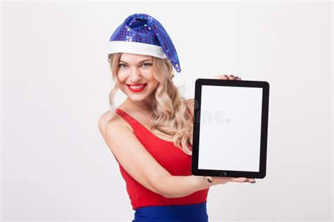 A Blonde With Big Breasts Lies On A White Background Among Stock Photo Image Of Lady December
