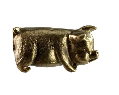 Figurine Cochon Amulette De Tha Lande En Laiton