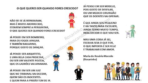 Continuo buscando...: O QUE QUERO SER QUANDO CRESCER?