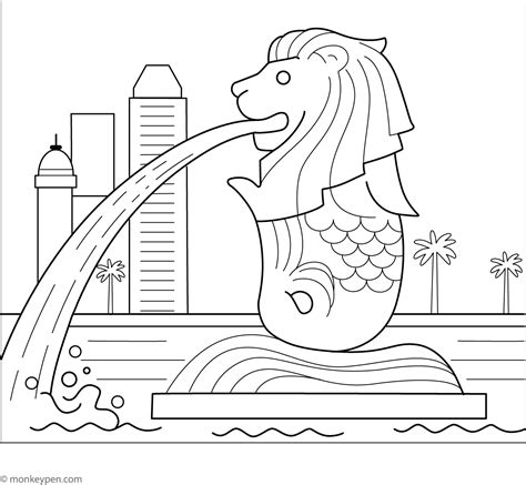 singapore coloring pages