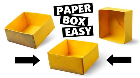 PAPER BOX EASY How To Make A Origami Paper Box Without Glue YouTube